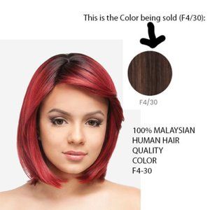 21Tress 100% MALAYSIAN HUMAN HAIR QUALITY COLOR F4-30 STYLE H-TULIP